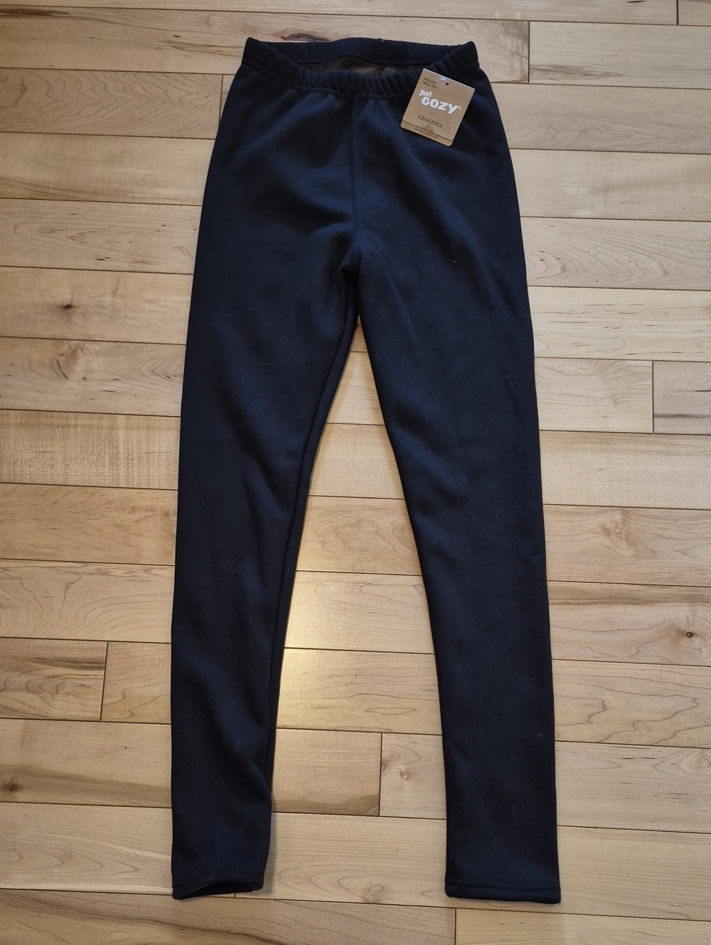 Brand New Just Cozy Women's Size XS/S Black Fleece Leggings